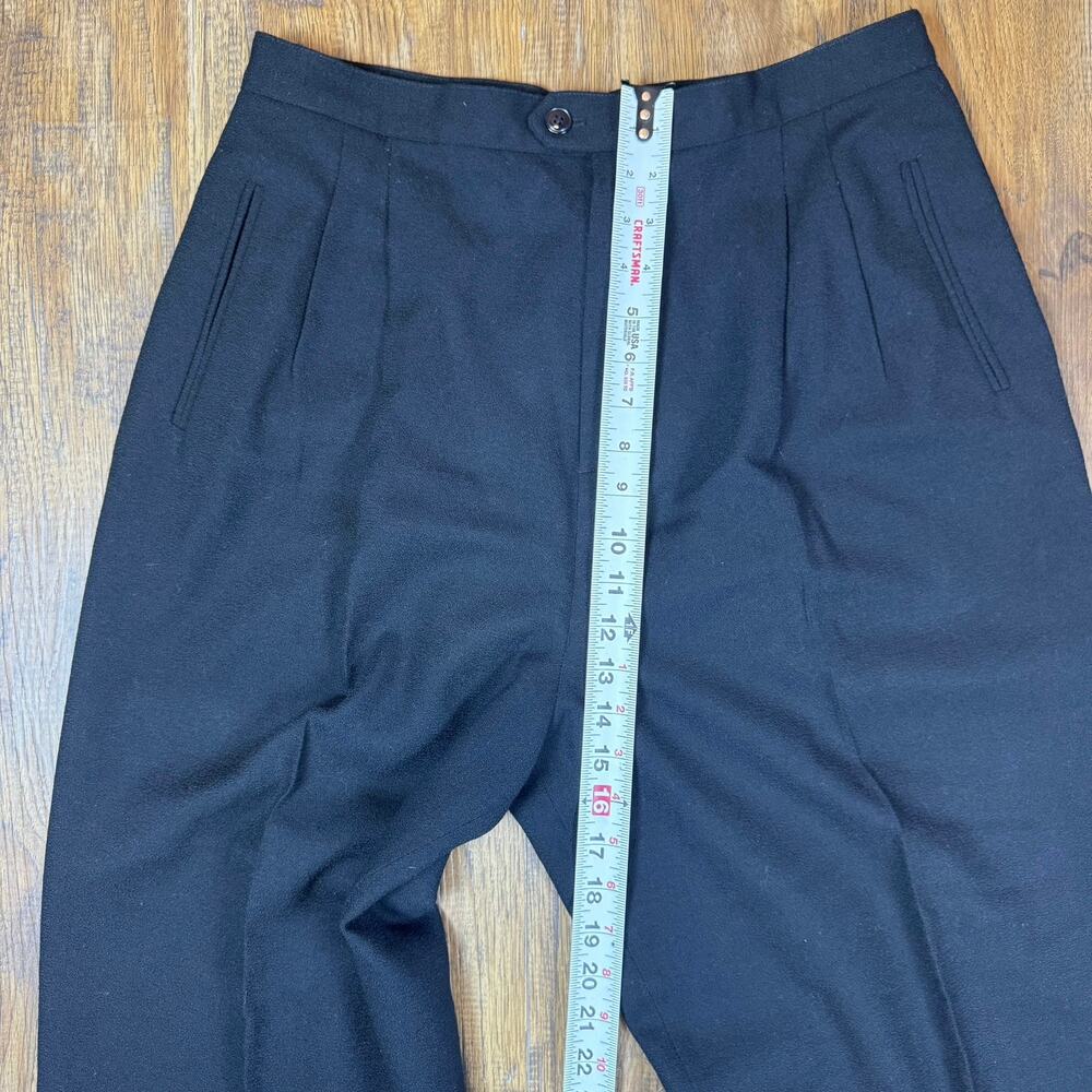 Kasper and Company A.S.L. 100% WOOL black dress pants size 14 wide leg pleats - Picture 9 of 10